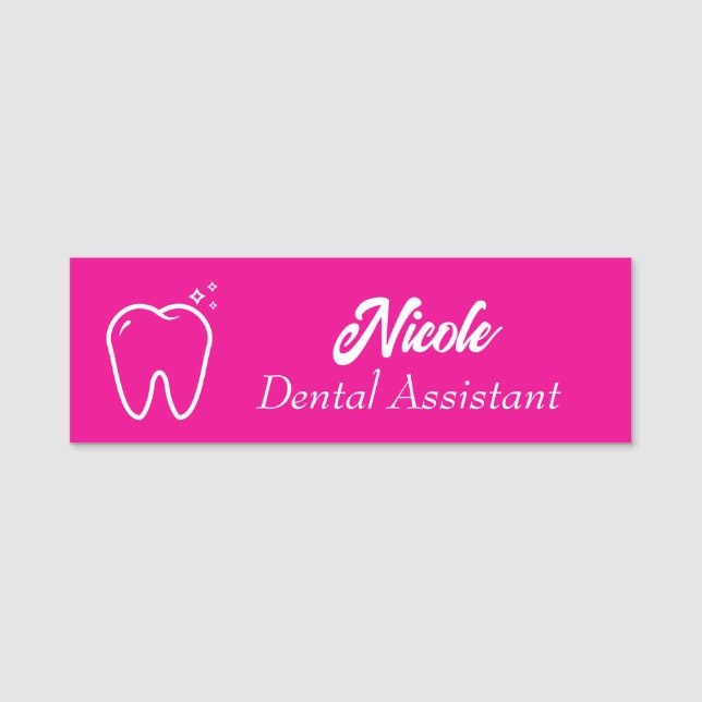 Etiqueta Para Nombres Asistente Dental (Anverso)