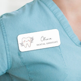 Etiqueta Para Nombres Asistente Dental Moderna