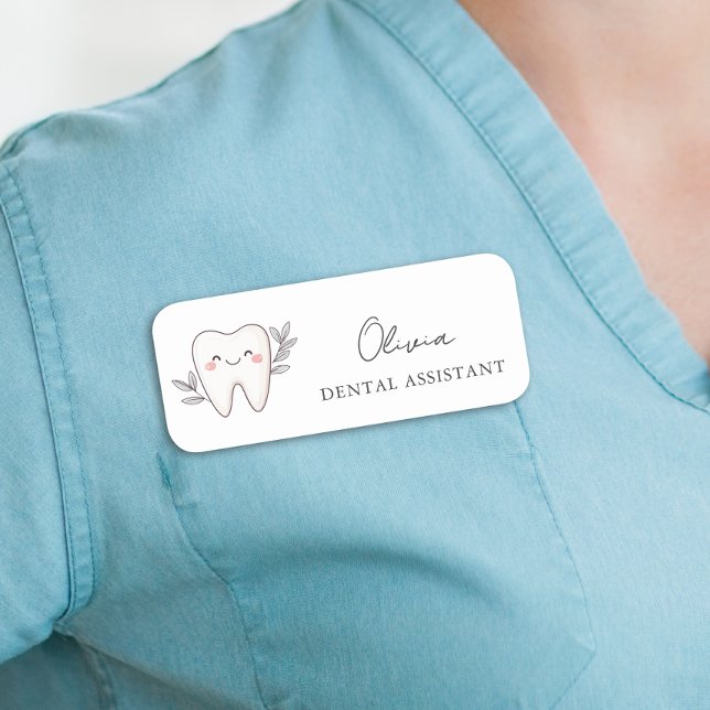 Etiqueta Para Nombres Asistente Dental Moderna (Subido por el creador)