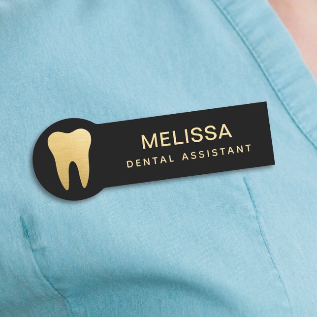 Etiqueta Para Nombres Asistente Dental Moderna Diente (Subido por el creador)