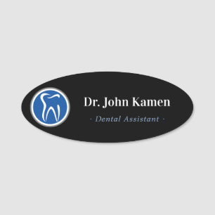 Etiqueta Para Nombres Auxiliar dental   Logotipo de los dientes