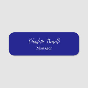 Etiqueta Para Nombres Azul marino Minimalista profesional