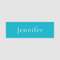 Azure Blue Trendy Nombre Minimalista moderno