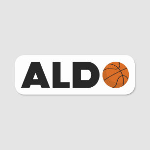 Etiqueta Para Nombres Baloncesto de Aldo
