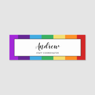 Etiqueta Para Nombres Bandera arco iris