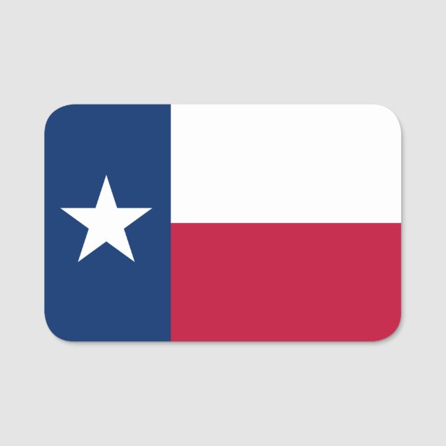 Etiqueta Para Nombres Bandera de Texas (Anverso)