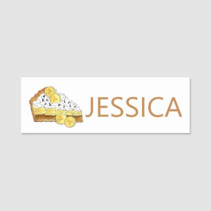 Etiqueta Para Nombres Banoffee Banana Toffee Pie Slice Reino Unido Food