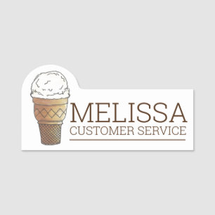 Etiqueta Para Nombres Bar de productos lácteos con helado de vainilla Sc