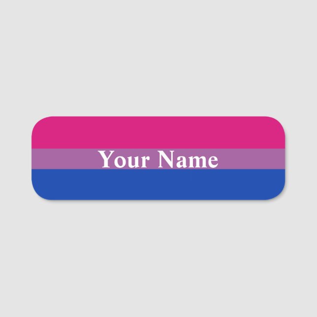 Etiqueta Para Nombres Bisexual Pride Flag (Anverso)