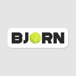 Etiqueta Para Nombres Bjorn Tennis