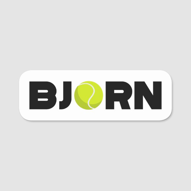 Etiqueta Para Nombres Bjorn Tennis (Anverso)