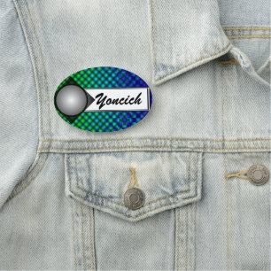 Etiqueta Para Nombres Black Mesh White Balls Moire de Kenneth Yoncich