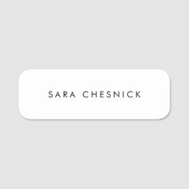 Etiqueta Para Nombres Blanco sencillo y sencillo