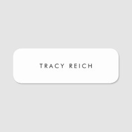 Etiqueta Para Nombres Blanco sencillo y sencillo