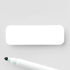 Etiqueta Para Nombres Blanco sólido simple elegante en blanco pizarra se
