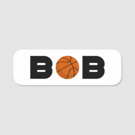 Etiqueta Para Nombres Bob Basketball