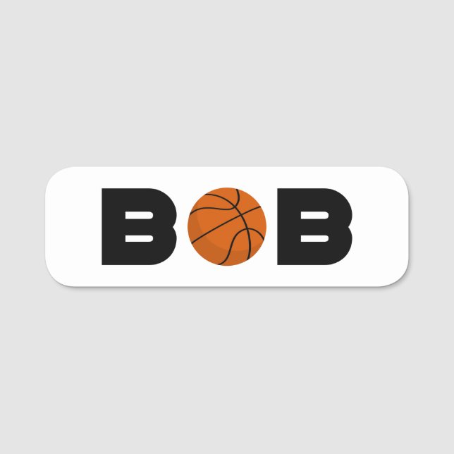 Etiqueta Para Nombres Bob Basketball (Anverso)