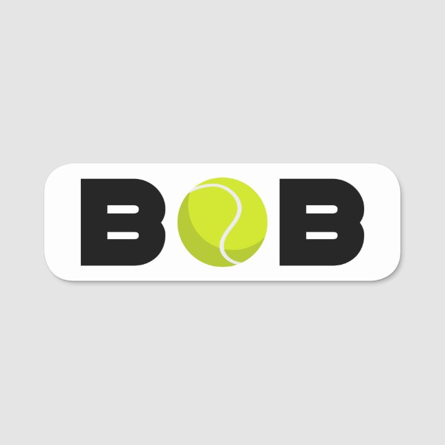 Etiqueta Para Nombres Bob Tennis (Anverso)