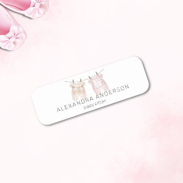 Etiqueta Para Nombres Boho Baby Clothing Watercolour Babysitter Service