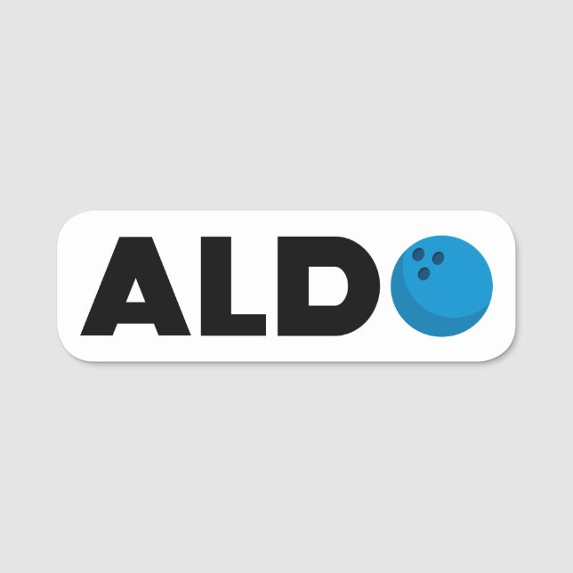 Etiqueta Para Nombres Bola de Aldo (Anverso)