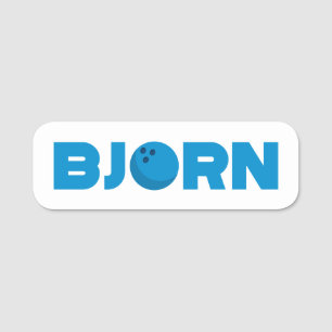 Etiqueta Para Nombres Bola de Bjorn