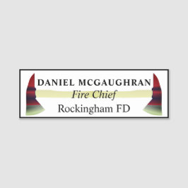 Etiqueta Para Nombres Bomberos del hacha del fuego