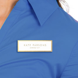 Etiqueta Para Nombres Borde de oro elegante