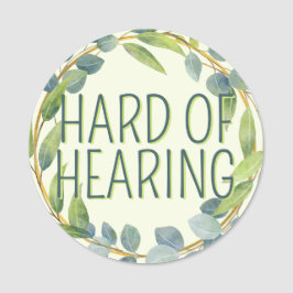 Etiqueta Para Nombres Botanical Hard of Hearing Green Deafness 