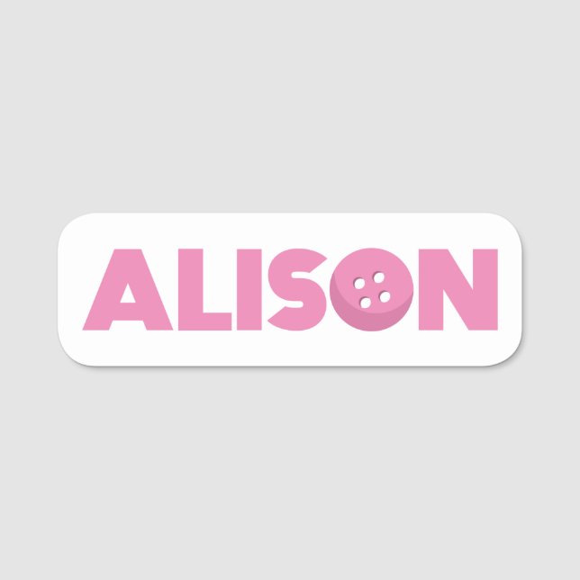 Etiqueta Para Nombres botón Alison (Anverso)