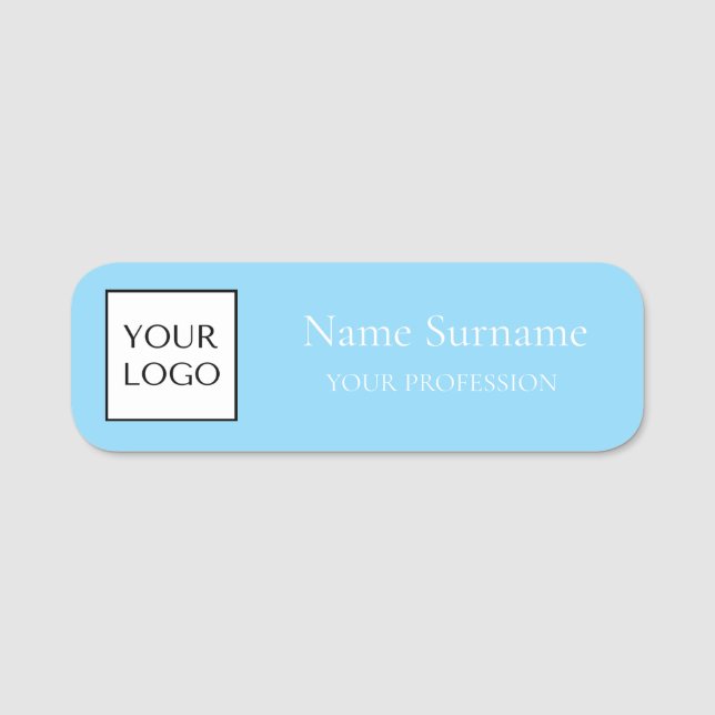 Etiqueta Para Nombres Bright Hot Pink Logo Promotional  (Anverso)