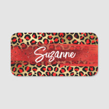 Brotes de pincel de leopardo de oro rojo y Relieve