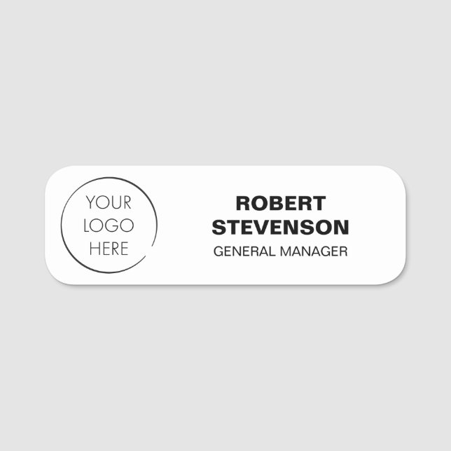 Etiqueta Para Nombres Budget Logo Business Store Identification Badge, (Anverso)