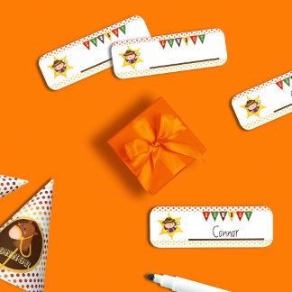 Etiqueta Para Nombres Cachorro salvaje oeste