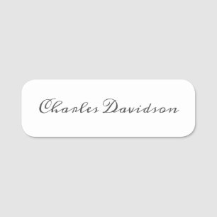 Etiqueta Para Nombres Caligrafía profesional moderna Minimalista