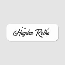 Caligrafía retro blanca y negra caprichosa