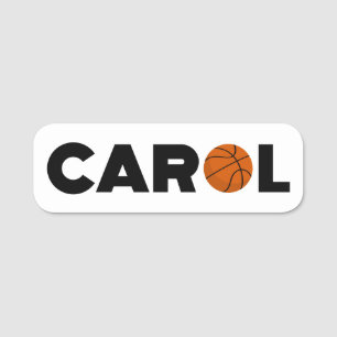 Etiqueta Para Nombres Carol Basketball