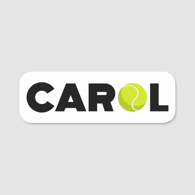 Etiqueta Para Nombres Carol Tennis (Anverso)