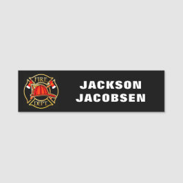 Etiqueta Para Nombres Casco de bomberos