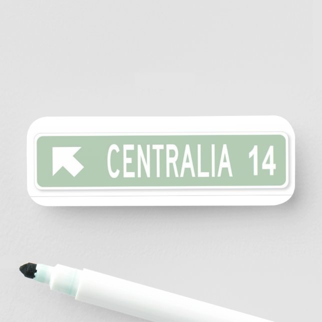 Etiqueta Para Nombres Centralia PA (In situ)