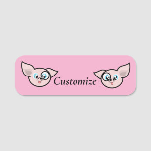Etiqueta Para Nombres Cerdos sonrientes tontos Thunder_Cove