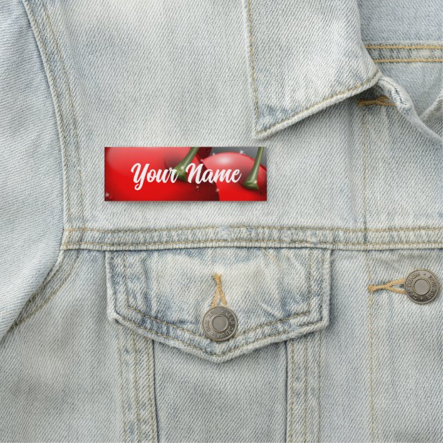 Etiqueta Para Nombres Cerezas con gotas de excremento (In situ)