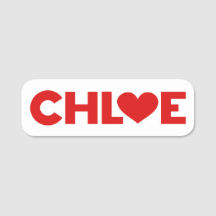 Etiqueta Para Nombres Chloe Love