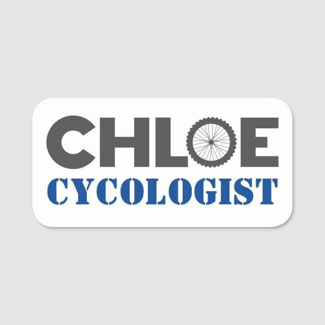 Etiqueta Para Nombres Chloe Mountain Biker (Anverso)