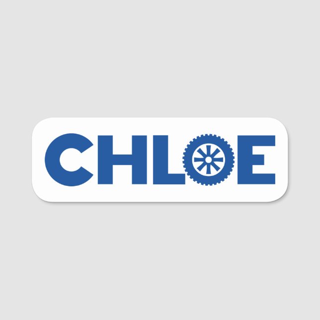 Etiqueta Para Nombres Chloe Petrol Head (Anverso)
