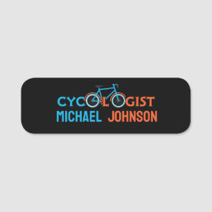 Etiqueta Para Nombres Ciclismo ciclista personalizado