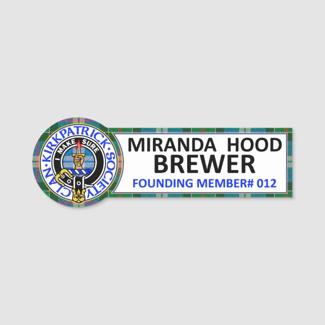 Etiqueta Para Nombres CKS NAME BADGE 012 Miranda Hood Brewer (Anverso)