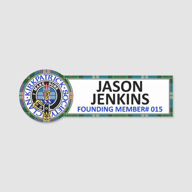 Etiqueta Para Nombres CKS NAMEBADGE for Jason Jenkins (Anverso)