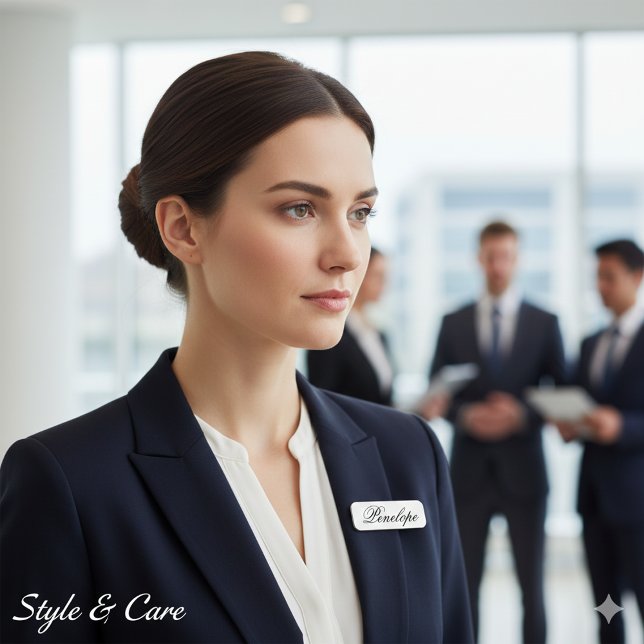 Etiqueta Para Nombres Classic Minimal Personalized Typography Custom (Classic Minimal Personalized Typography Custom Name Tag)