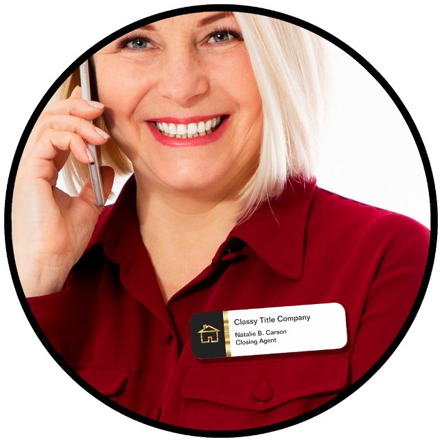 Etiqueta Para Nombres Classy Real Estate Title Company (Subido por el creador)