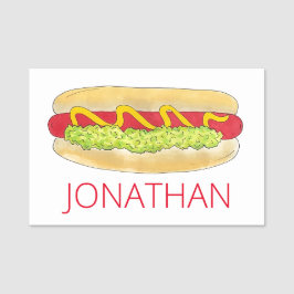 Etiqueta Para Nombres Cocina de comida Maine Red Snapper Hotdog Portland